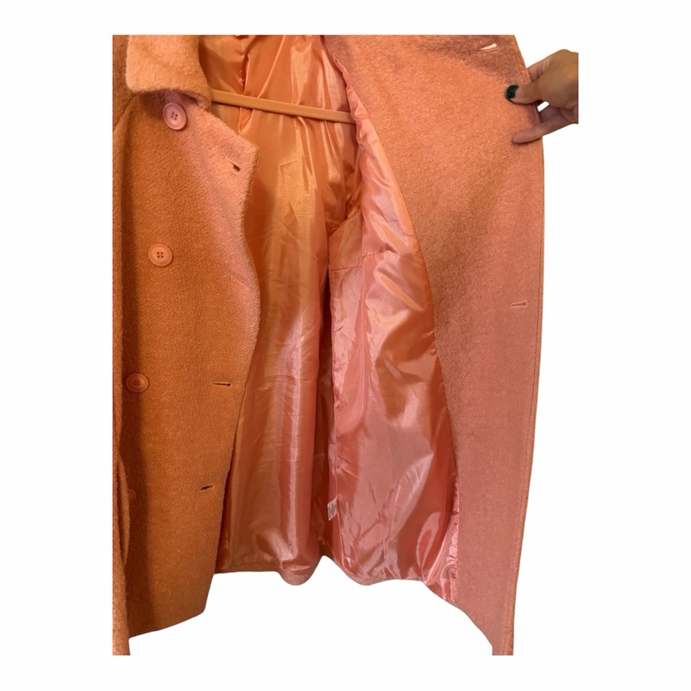Cotton Candy Pink Double-Breasted Coat - Picture 6 of 6